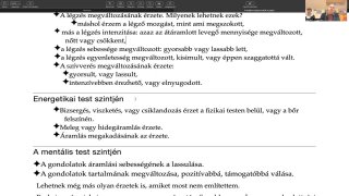 Érzetfigyelés szerepe és módja a gyakorlásban